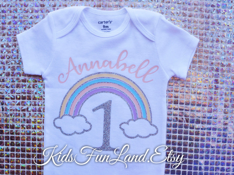 Pink Silver Rainbow Outfit | Personalized