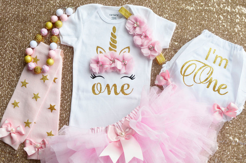 Unicorn Pink Gold Outfit | Personalized