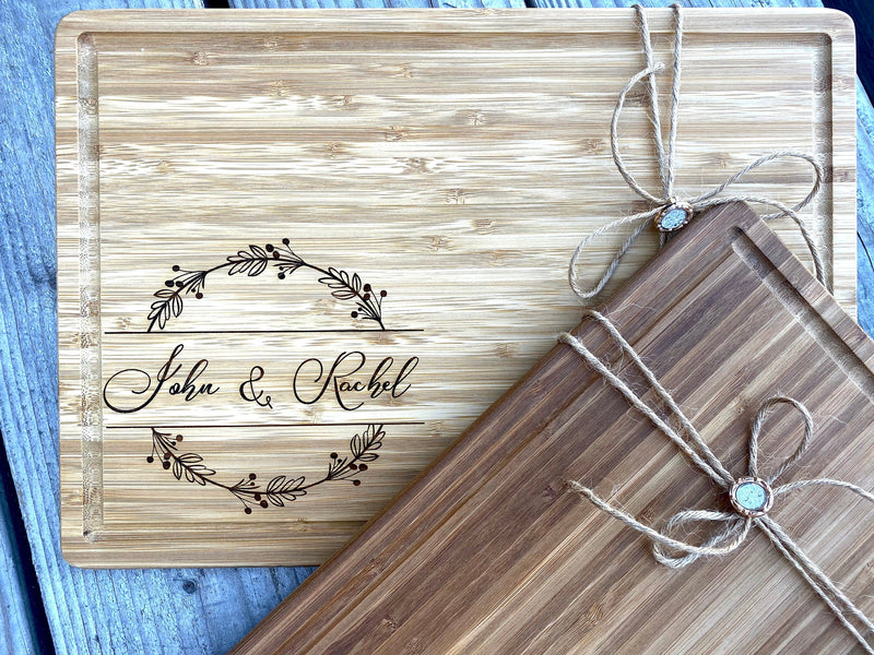 Engraved Wood Cutting Board, Vineyard Logo