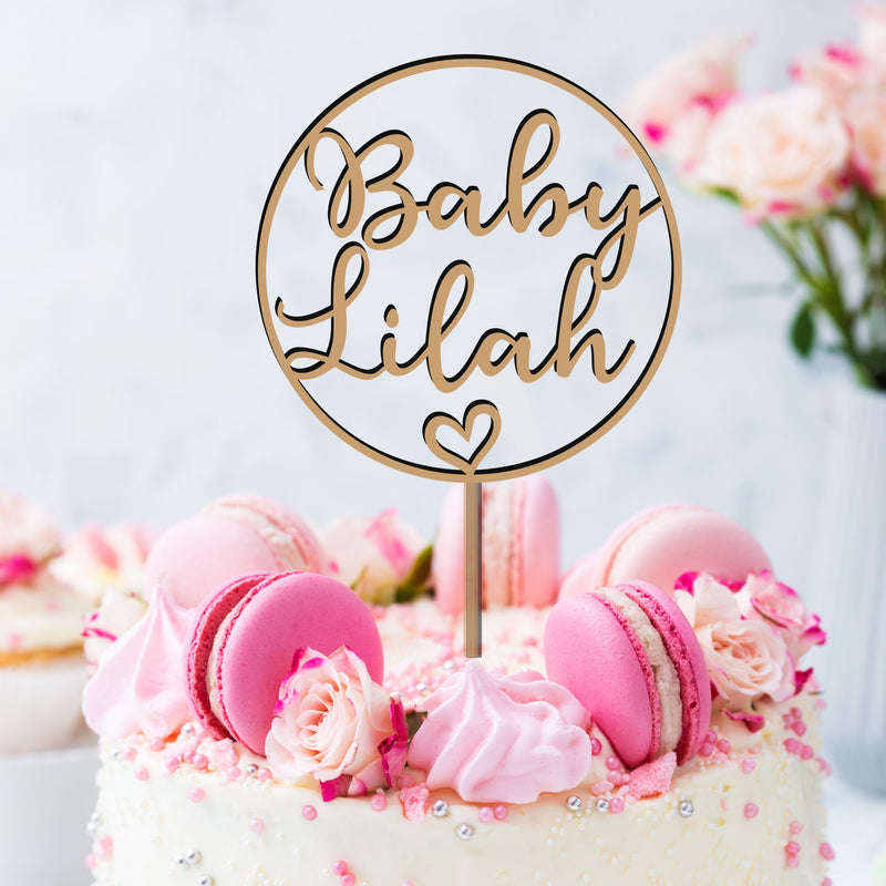 Personalized Baby Name Cake Topper