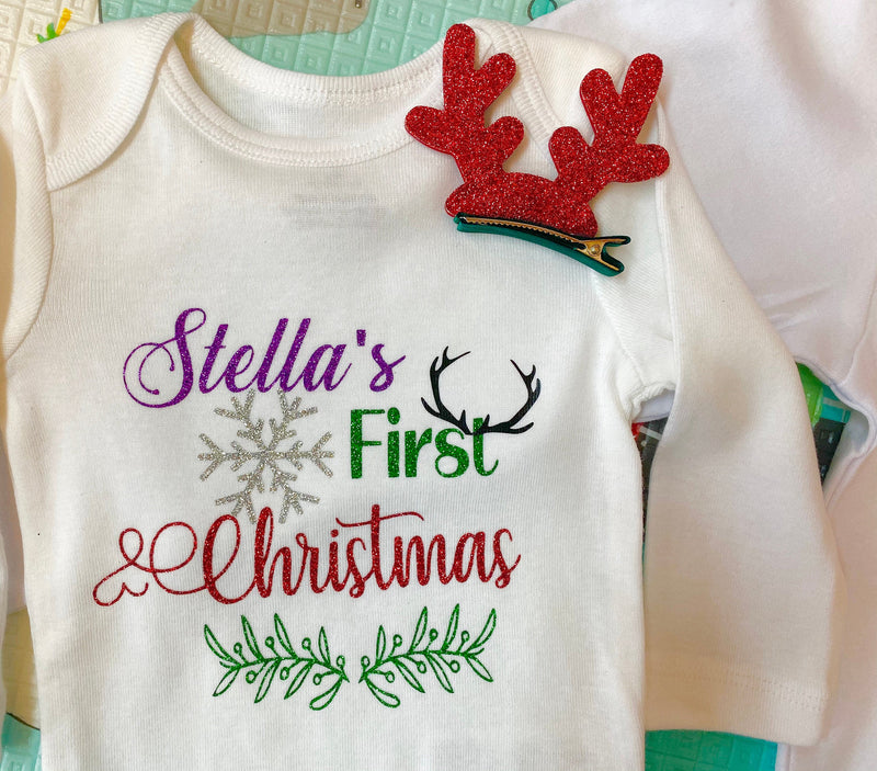 Custom First Christmas Bodysuit