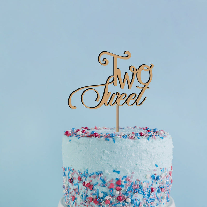 Two Sweet Birthday Cake Topper